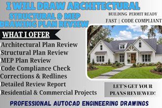 review and correct architectural plan structural engineering plans mep wa VA ca