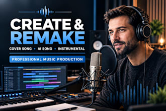 create or remake your cover song, ai song or instrumental professionally