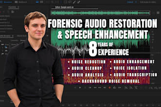 do forensic audio editing, audio restoration, voice enhancement, noise reduction