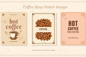 design stunning coffee shop and cafe posters