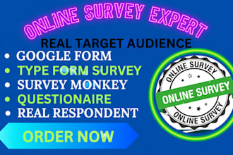 do online survey, market research and data collection