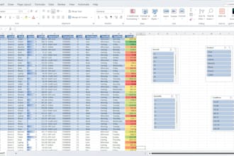 create excel spreadsheets, formulas, charts and dashboards