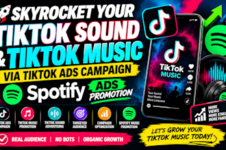 skyrocket your tiktok sound and tiktok music via tiktok ads campaign spotify ads