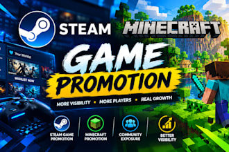 promote your steam game or minecraft server with game marketing