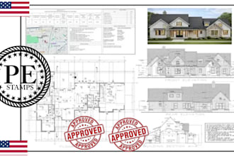 civil and structural engineering plans stamping floor plan md ca tx wa mn il