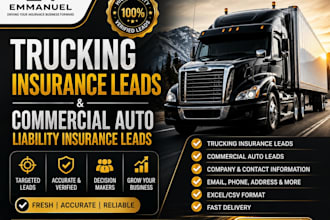provide targeted trucking insurance commercial auto liability leads