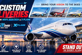 do custom msfs 2020 msfs 2024 airline livery xplane virtual livery for msfs