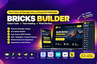 convert lovable, replit, v0, bolt, base44, stitch ai to wordpress bricks builder