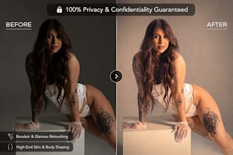 do professional boudoir and glamour photo retouching