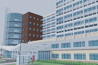 create professional low poly roblox 3d map roblox building realistic environment