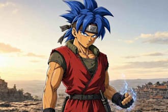 draw your or oc in dragon ball z naruto or any anime style