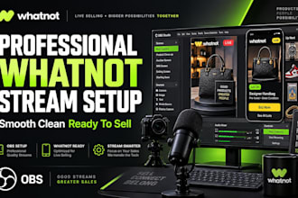 setup professional whatnot stream with obs for live sellers