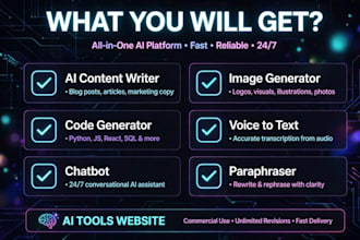 build modern ai tools website like a chatgpt tools website with admin panel