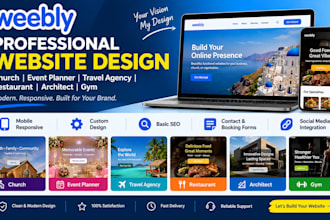 design weebly church event planner travelagency restaurant architect gym website
