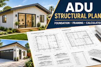 design california adu structural plans foundation and framing