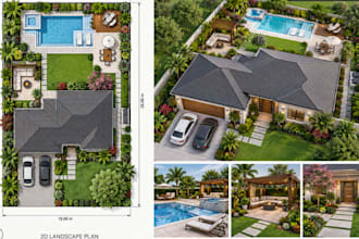 design 2d landscape plans, site plans and outdoor layouts