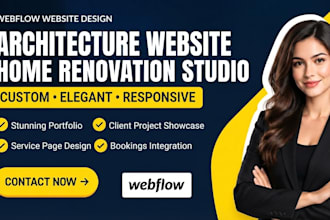 design webflow architecture website home renovation design studio website