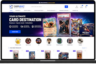 build pokemon trading card store sports card website collectible shopify website