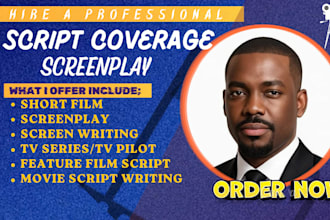 provide script coverage, analysis, feedback, review on your screenplay or script