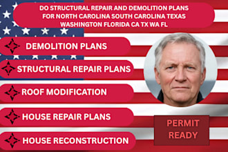 do foundation and house repair permit ready drawings for washington and texas