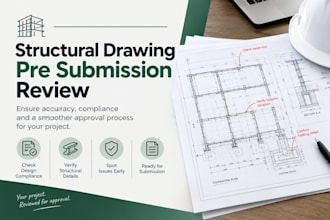 perform a professional structural drawing pre submission review