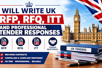 write UK rfp rfq itt and professional tender responses