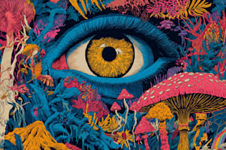 make psychedelic illustrations for you