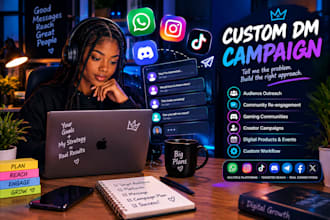 create a custom whatsapp instagram discord tiktok dm outreach campaign