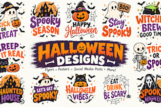 create halloween svg cut file bundle for etsy cricut and pod