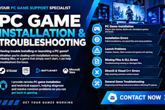 install troubleshoot and fix errors, crashes of any PC game