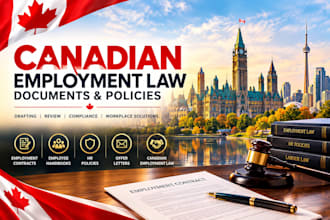 draft, review canadian employment contracts, HR policies and workplace document