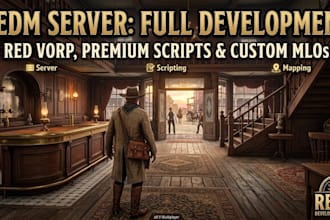develop full redm server, red vorp, premium script, maps and mlo