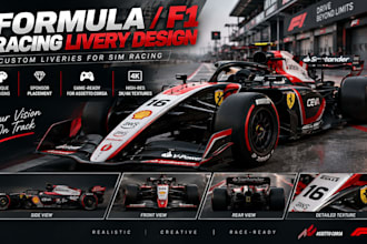 design f1 livery, racing livery open wheel livery assetto corsa car skin