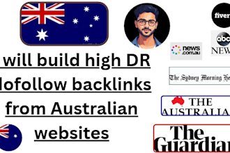 build high DR dofollow backlinks from australian websites