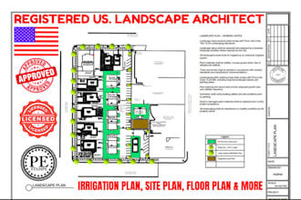 provide landscape architect permit approval landscape drawing USA permit plans