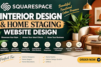 design squarespace interior designer website home staging decorator website