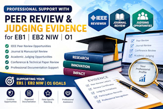 assist with peer review and judging evidence for eb1 eb2 niw o1