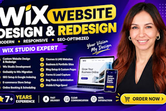 build wix website design, wix webiste redesign, wix ecommerce, wix online store