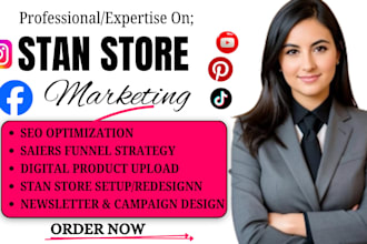 setup stan store, stan store marketing, payhip website,stan store, beacons, etsy