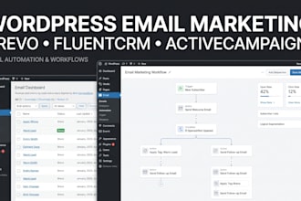 setup wordpresss email marketing with brevo, fluentcrm activecampaign automation