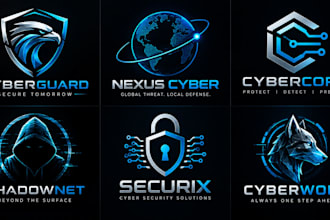 design a professional cybersecurity, technology, digital,  futuristic cyber logo