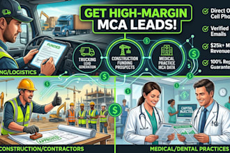 generate industry specific mca leads for construction trucking and medical