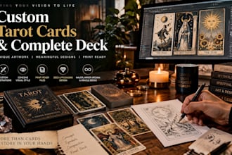 design custom tarot cards and a complete tarot deck