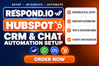 setup respond io whatsapp automation, meta hubspot crm integartion