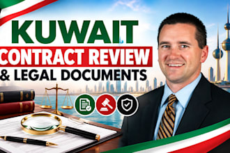 review kuwait contacts legal documents agreement and legal papers