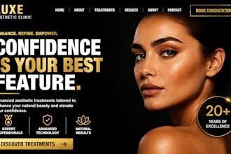 design squrespace aesthetic clinic website medspa cosmetic treatment service web