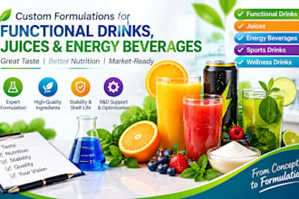 formulate functional drinks, juices, and energy beverages