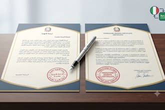 translate legal and official documents frpm arabic to italian