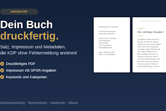 dein buch druckfertig für amazon KDP aufbereiten auf deutsch