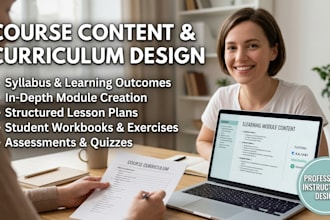 create engaging online course content and curriculum design